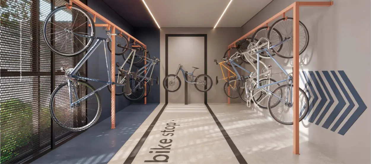 Bicicletário — espaço seguro para as bikes