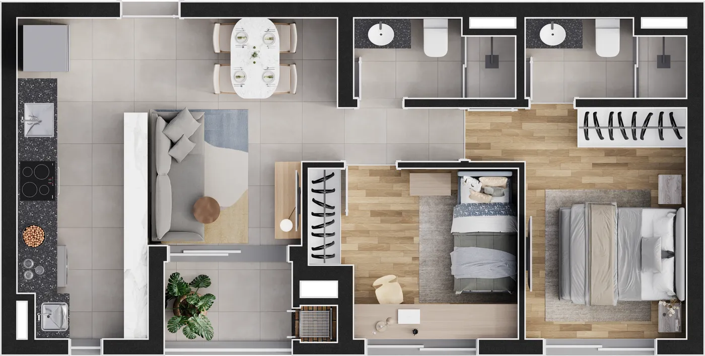 Planta Tipo Vermelho — Jockey City Habitat
